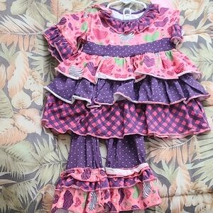 Colorful Ruffled Toddler Outfit